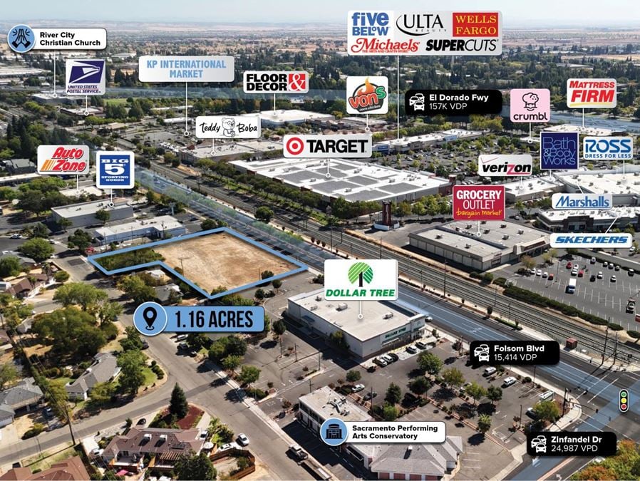 $1 Auction – REIT SALE | Target & Walmart Shadow  1.16 Acres | Sacramento MSA | 15K VPD