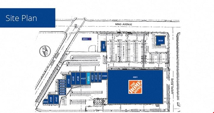 For Lease | Retail Space | Home Depot Anchored Center - Ming Ave, Bakersfield, CA