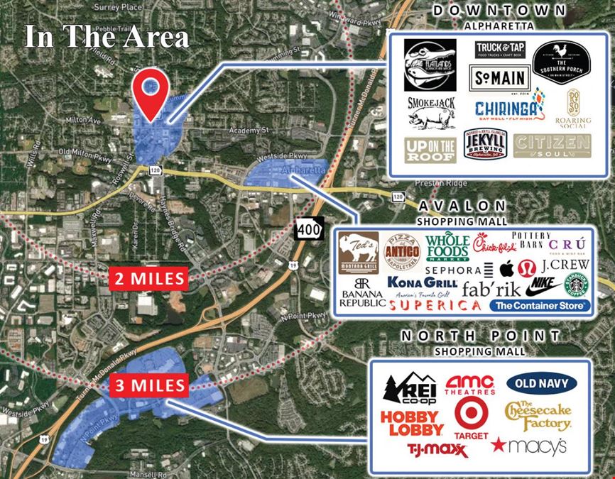 Downtown Alpharetta Office & Retail Space | Preleasing | ±4,000-32,000 SF
