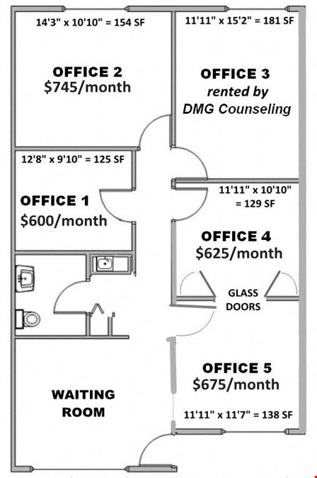 Mandarin single offices for rent