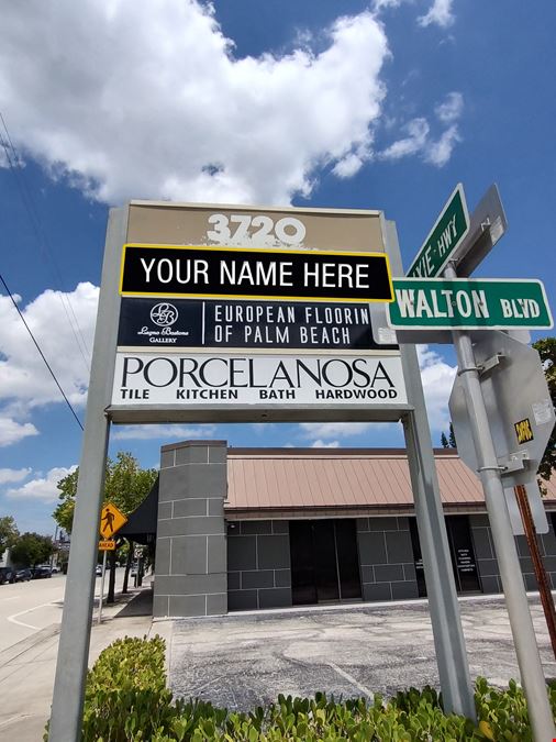 Retail Showroom with Signage in WPB