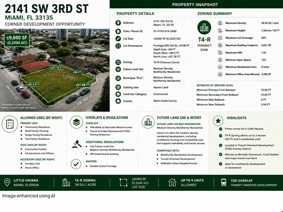 Prime Little Havana Corner Redevelopment Site