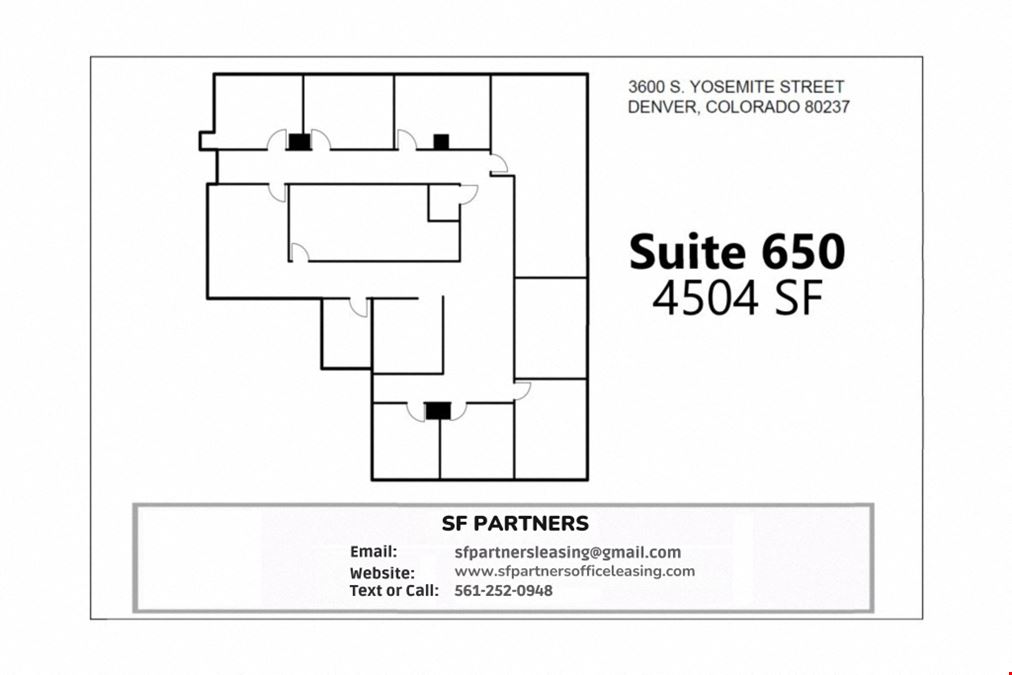 4504 SF Suite 650 Professional and Medical Office Space