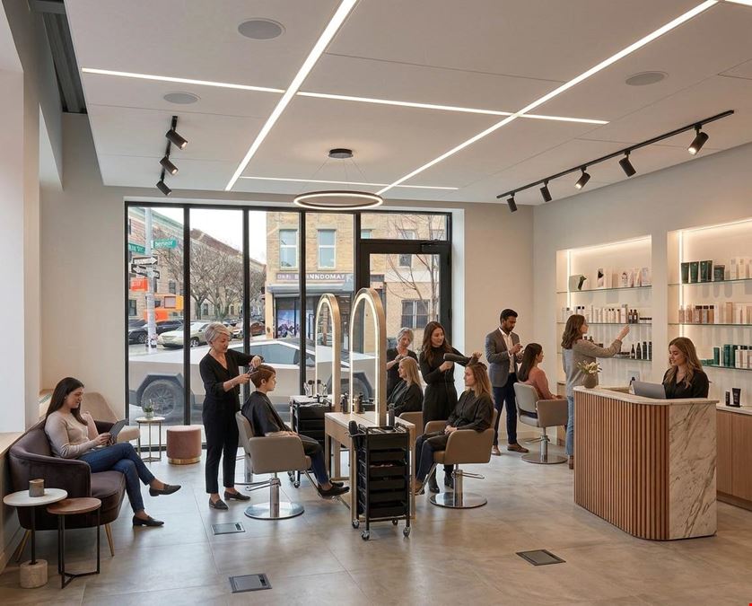 600 SF | 115 Rogers Avenue | Prime Corner Retail Space With Brand New Glass Storefront for Lease