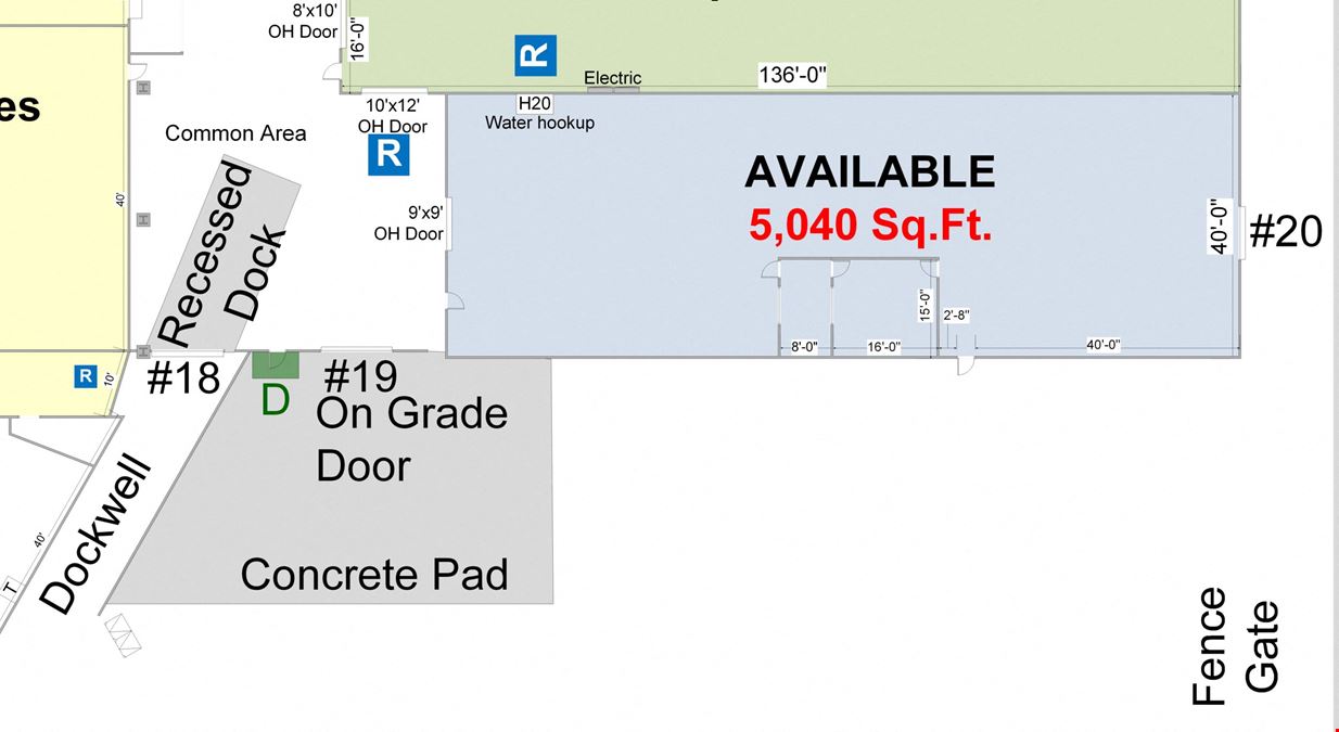 5,040 S.F. & 17,023 S.F. INDUSTRIAL SPACE FOR LEASE