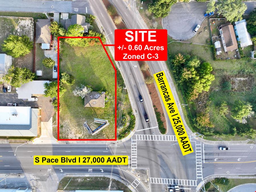 0.60-Acre C-3 Zoned Corner Lot – Pensacola, F
