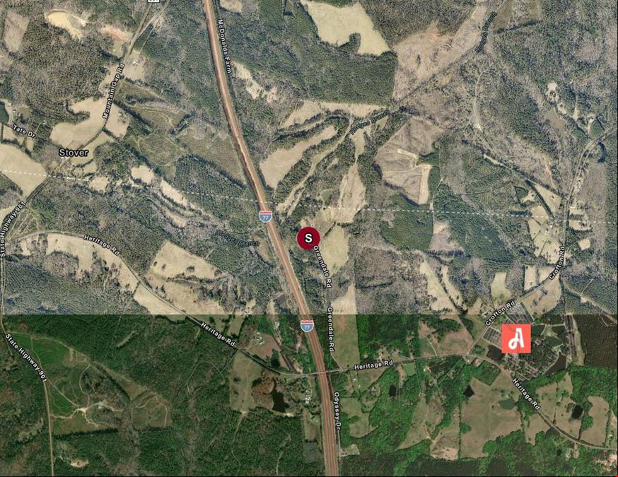 209.563 Acres on I-77 Interstate Corridor 40 Minutes South of Charlotte w/ 5 MWs Now Developable Tract