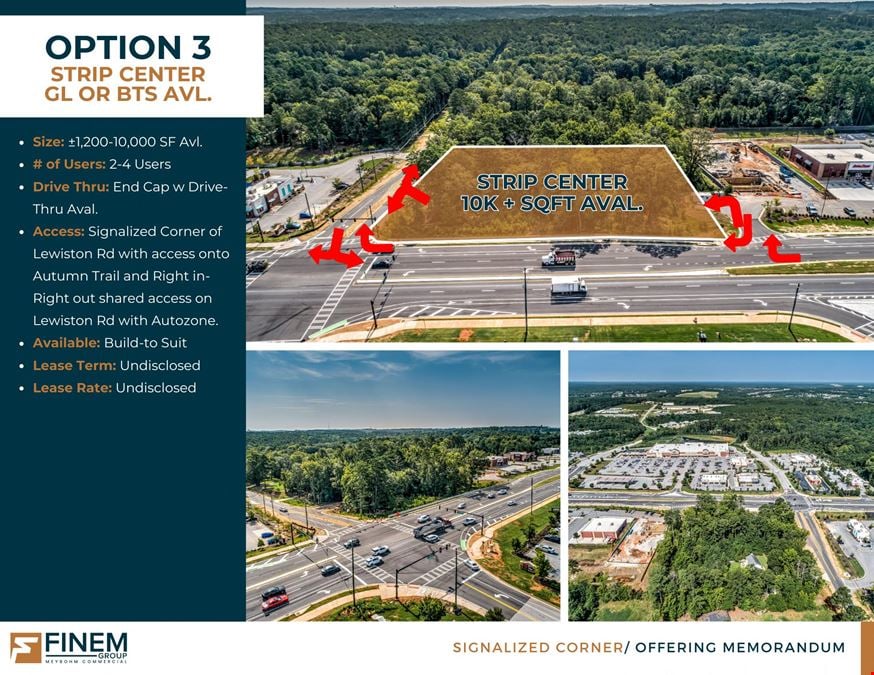 1.81 Acre Signalized Corner Ground Lease or Build-to-suit