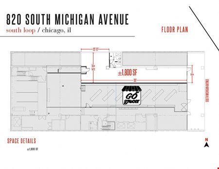 Preview of Retail space for Rent at 820 S Michigan Avenue
