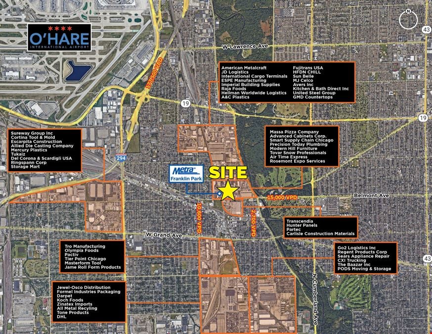 ±87,500 SF Available for Lease in O'Hare Market |  Belmont Business Center