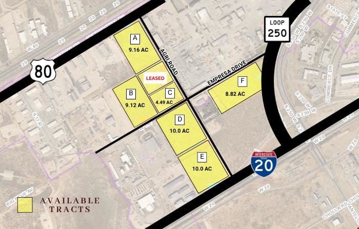 Build to Suit/ Ground Lease on 56 Acres at I-20 and Loop 250