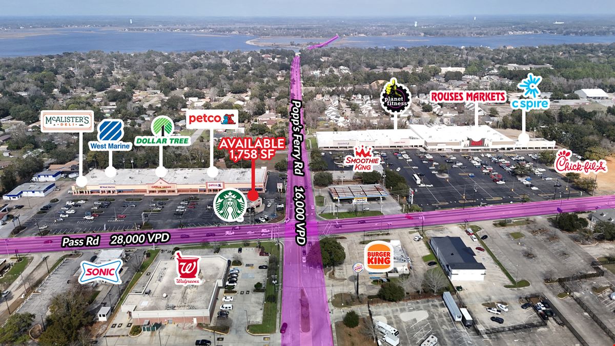 Exceptional Retail Space at Popp's Ferry and Pass Rd
