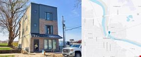 Newly renovated retail/office space uniquely situated on the Kansas River and Levee Trail