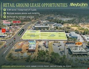 Retail GL Opportunities | 0.86 - 1.94 AC | 35.8K VPD | Grovetown, GA