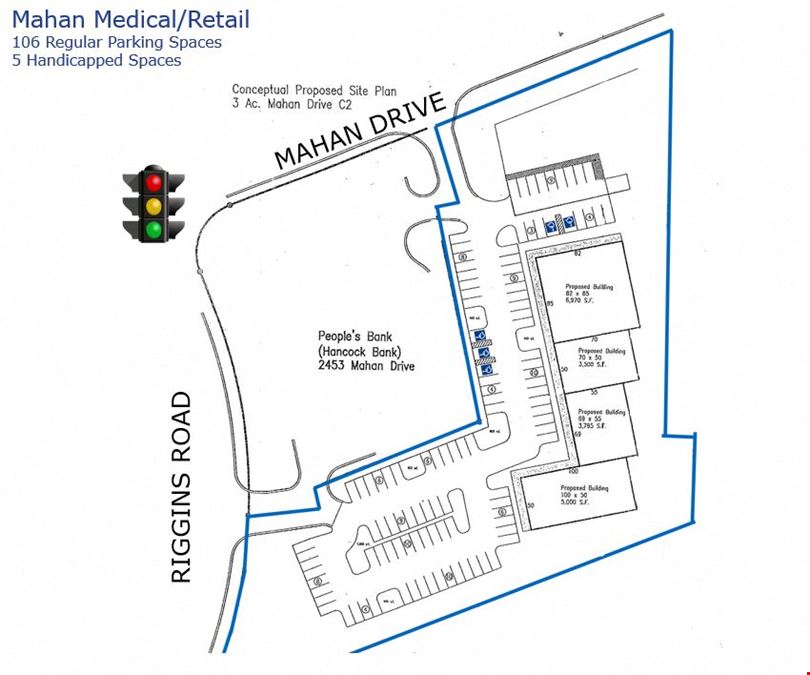 20,222 SF Medical, Office or Retail Center for Sale–2459 Mahan Dr, Tallahassee