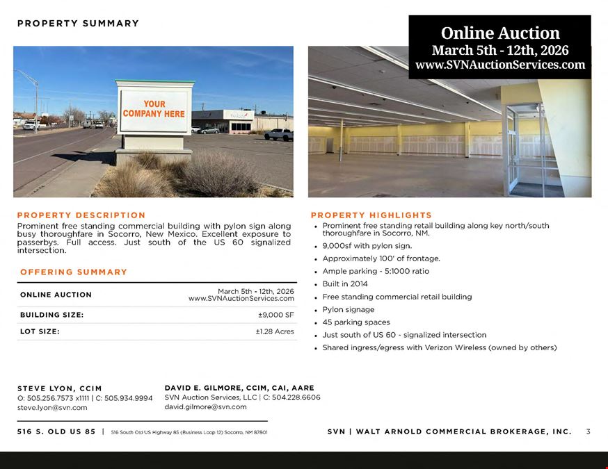 9,000+-sf retail showroom in Socorro
