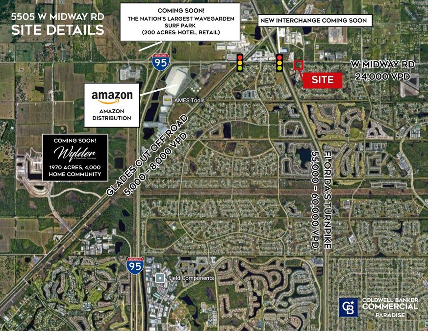 Prime 5 Acre Commercial site on Midway Rd