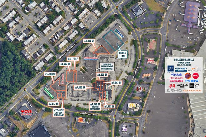 Preview of Retail space for Rent at 101-163 Franklin Mills Boulevard