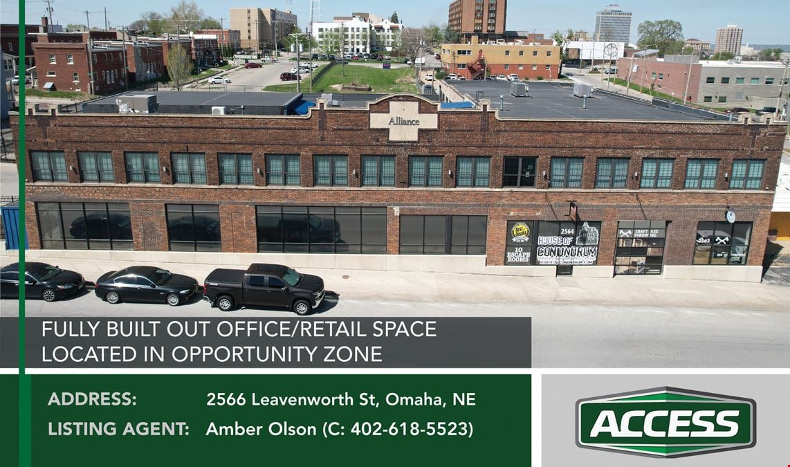 Fully built out office/retail space located in Opportunity Zone