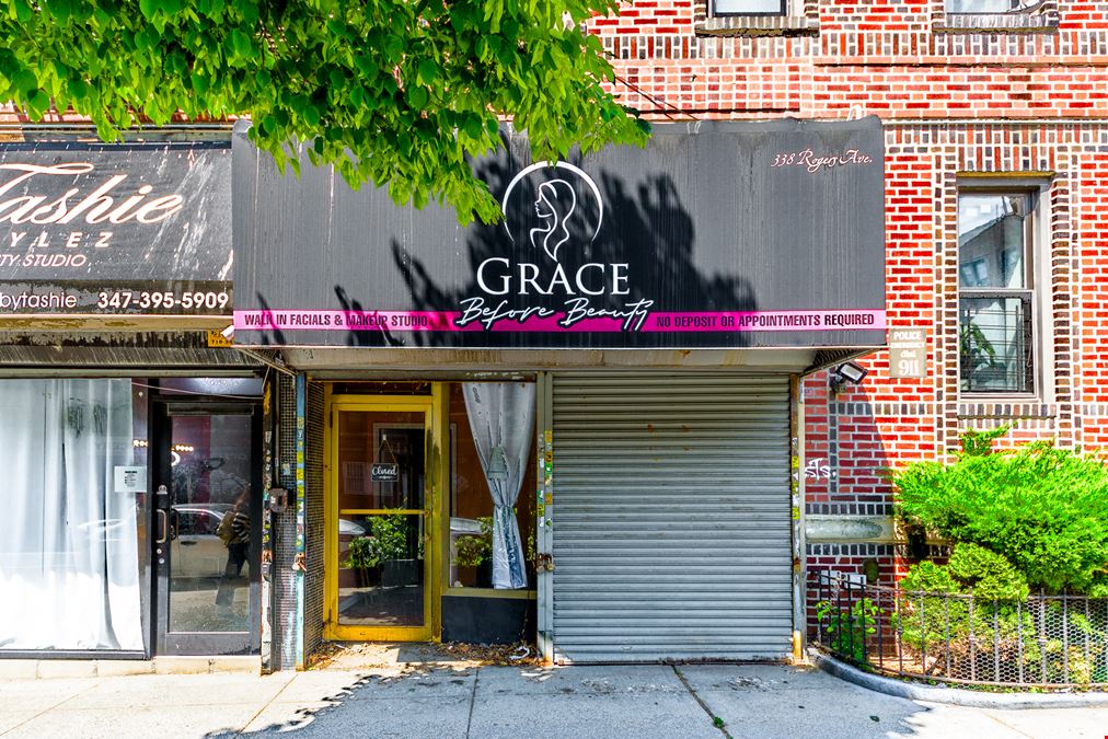 700 SF | 338 Rogers Avenue | Renovated Vanilla Box Space for Lease