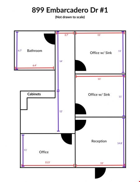 Preview of Retail space for Rent at 899 Embarcadero Dr