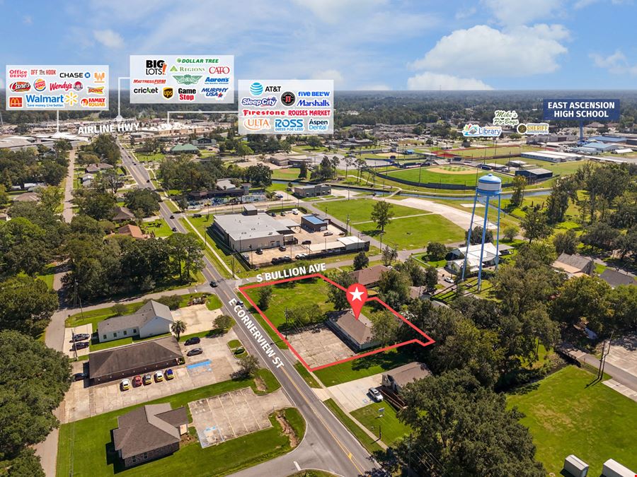 Visible Corner Office Building with Surplus Land