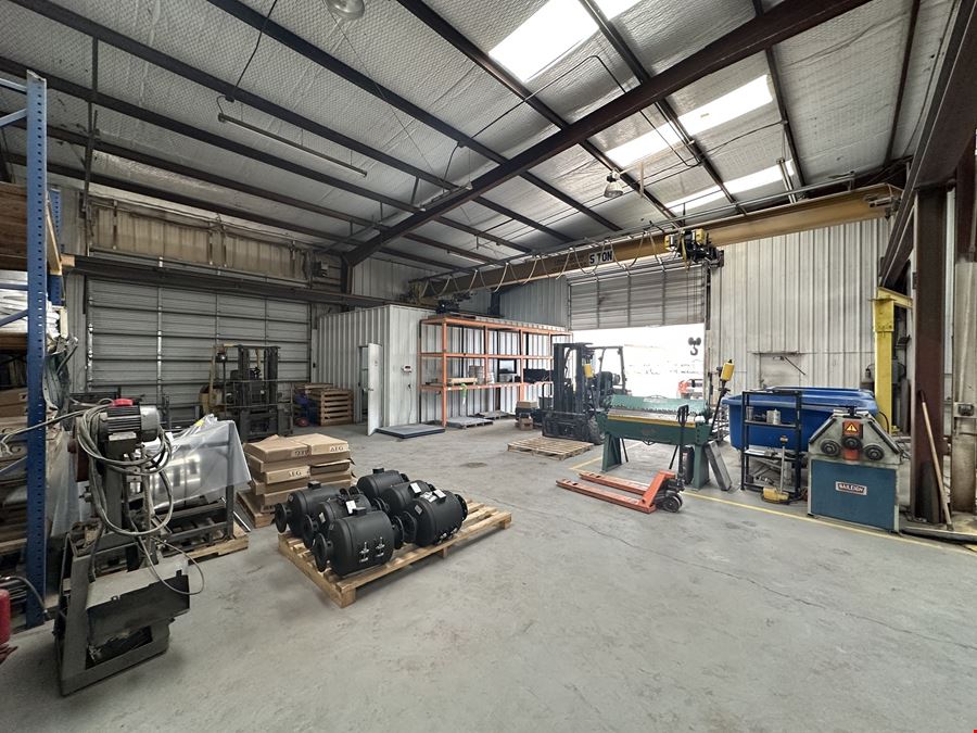 Office/Shop Facility with Dock & Cranes