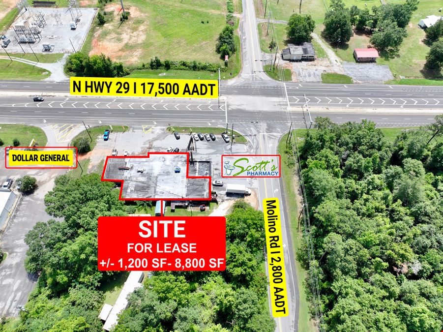 Prime Corner Retail Space Available in Molino, FL – Hwy 29 Frontage