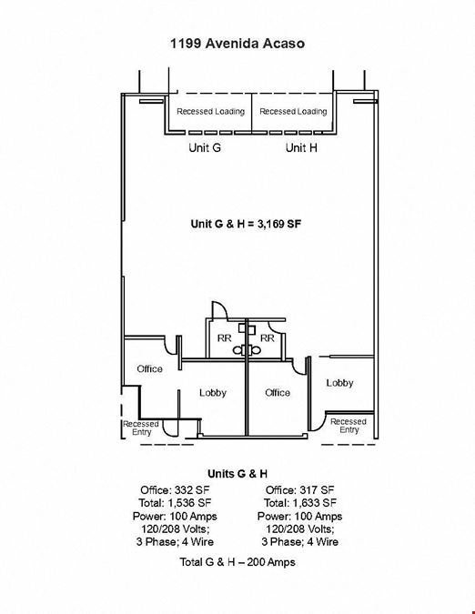 1199 Avenida Acaso, Units G&H