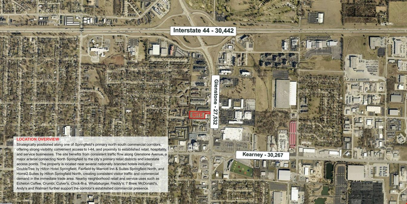 2.21 Acres For Sale on Glenstone near I-44 Zoned HC
