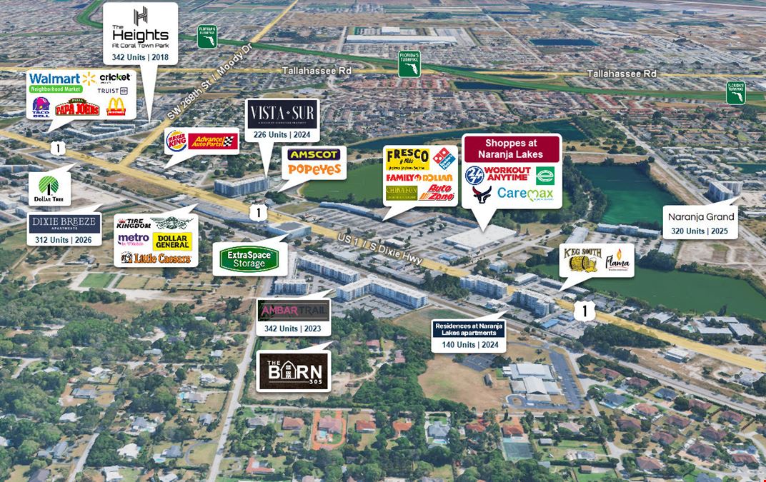 Shoppes at Naranja Lakes Junior Box Retail Space on US 1