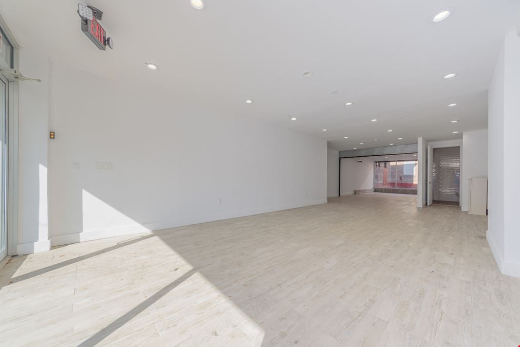 1,200 SF | 385 Nostrand Avenue | Vanilla Box Retail with Backyard for Lease