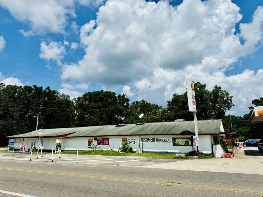 (8% CAP RATE) - SHELL GAS STATION & BROWNS SUPERMARKET  FOR SALE! (20-YEAR PURE NNN LEASE)