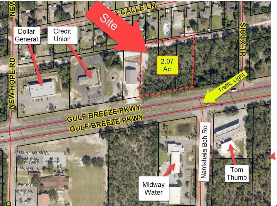 2 acres-Vacant Land / 4970 Gulf Breeze Pkwy