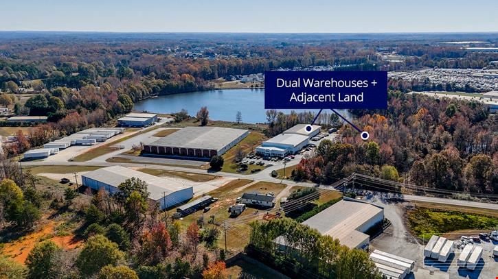 Dual Industrial Warehouses with Adjacent Land For Sale