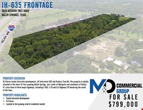 9.5 Acres Off I-635 in Balch Springs, TX