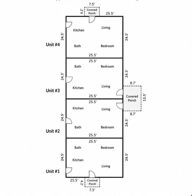 Flexible 4-Unit Property Opportunity in Midland