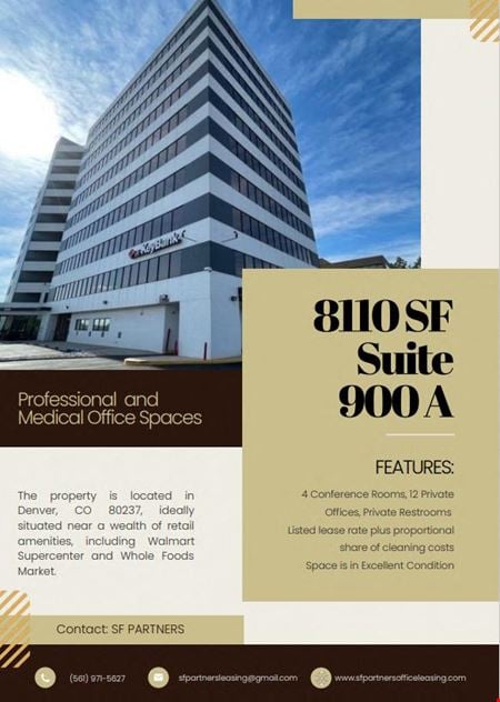 Preview of Office space for Rent at 3600 South Yosemite Street