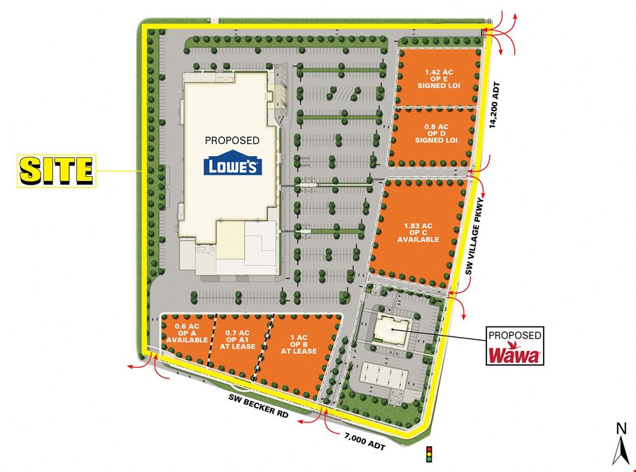 NWC of Becker Rd & SW Village Pkwy