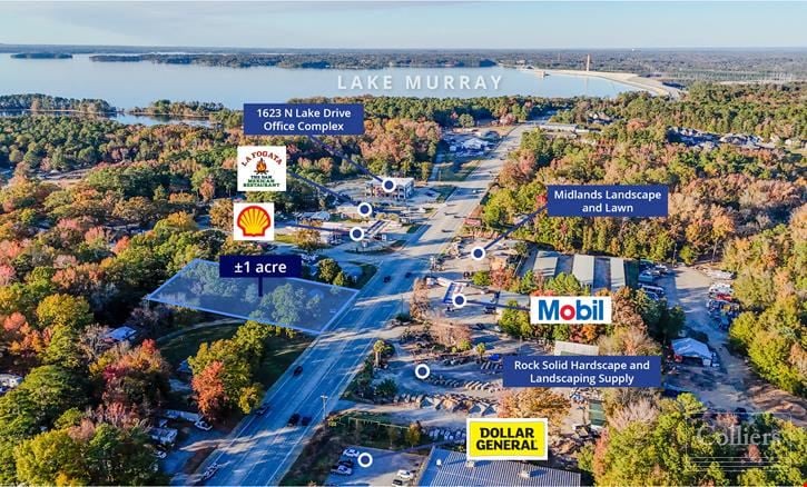 ±1,580-SF Existing Office Building on ±1-Acre Lot Near Lake Murray | Lexington, SC