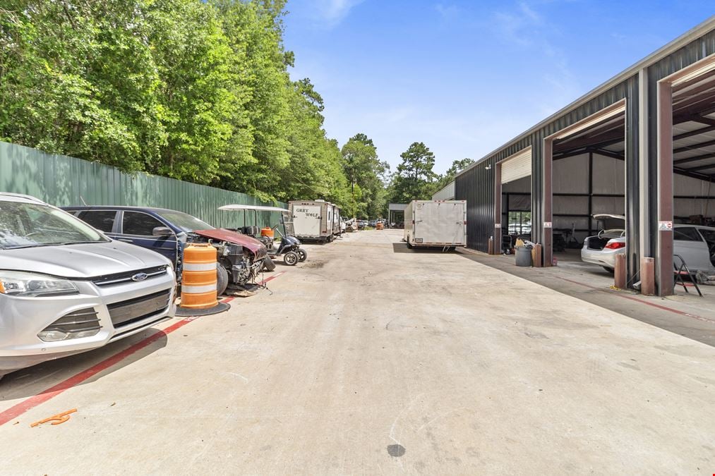 Hwy 105 Frontage – ±1 Acre with  Industrial Building for Commercial or Mixed-Use
