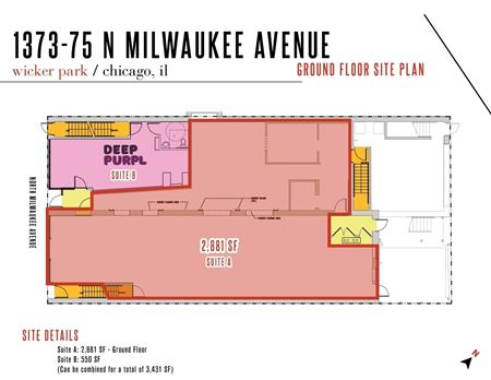 Preview of Retail space for Rent at 1373-75 N. Milwaukee Avenue