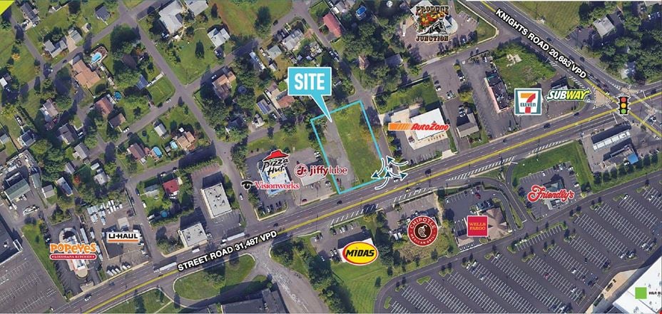 Preview of VacantLand space for Rent at 2278-2291 Street Road