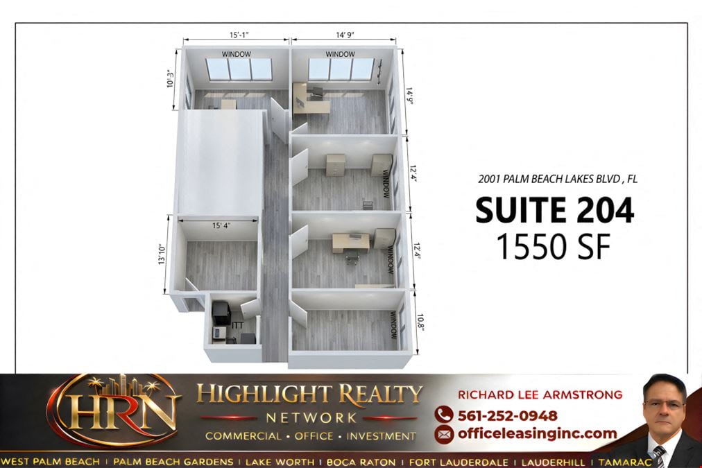 1550 SF Suite 204 Professional and Medical Office Space