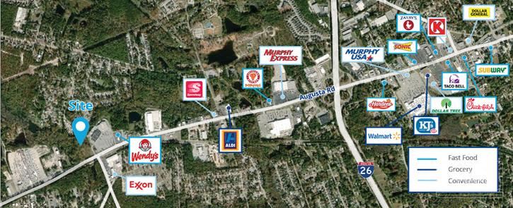 ±6.73 Acres of Land Ideally Suited for Convenience Store Site | West Columbia, SC