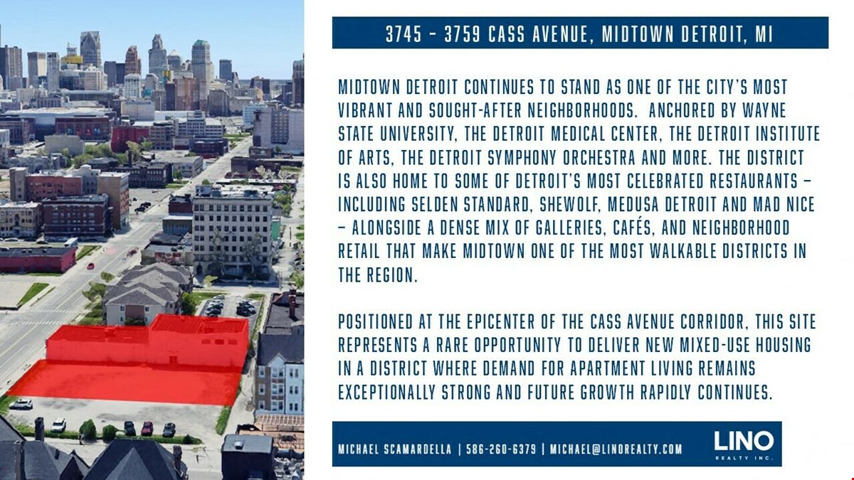 MIDTOWN DETROIT DEVELOPMENT OPPORTUNITY