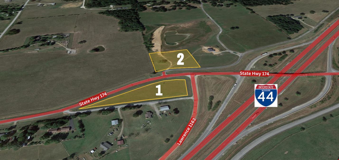 2 LOTS FOR SALE ON I-44 IN MT. VERNON