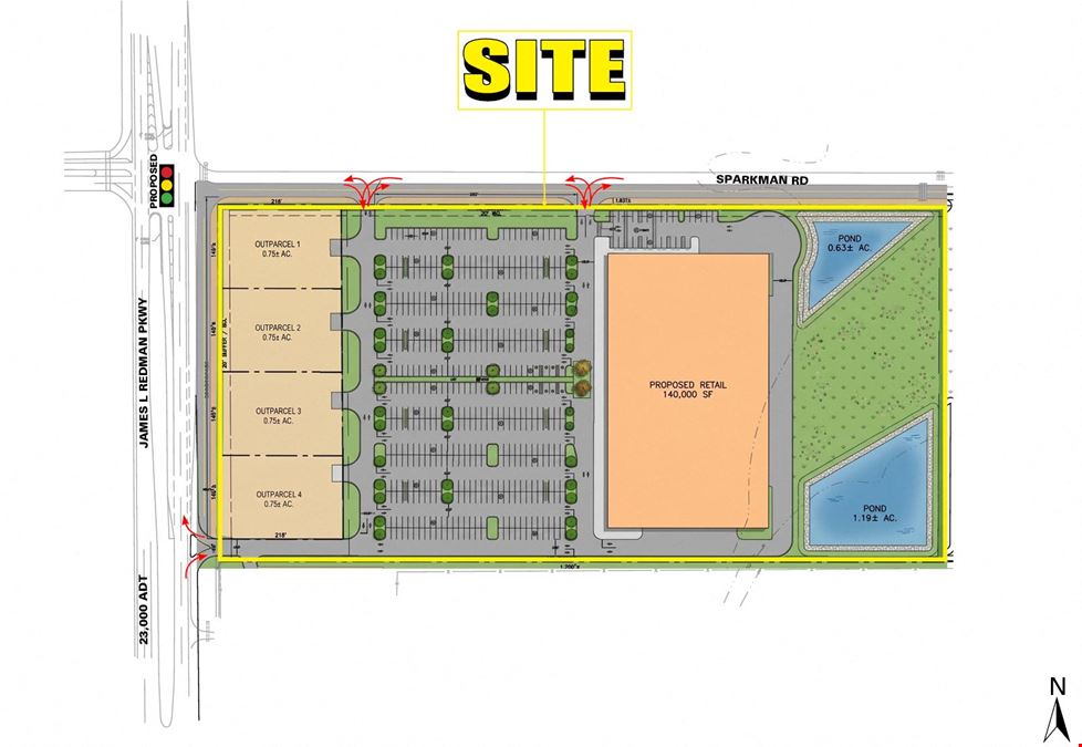 James L Redman Pkwy & Sparkman Rd