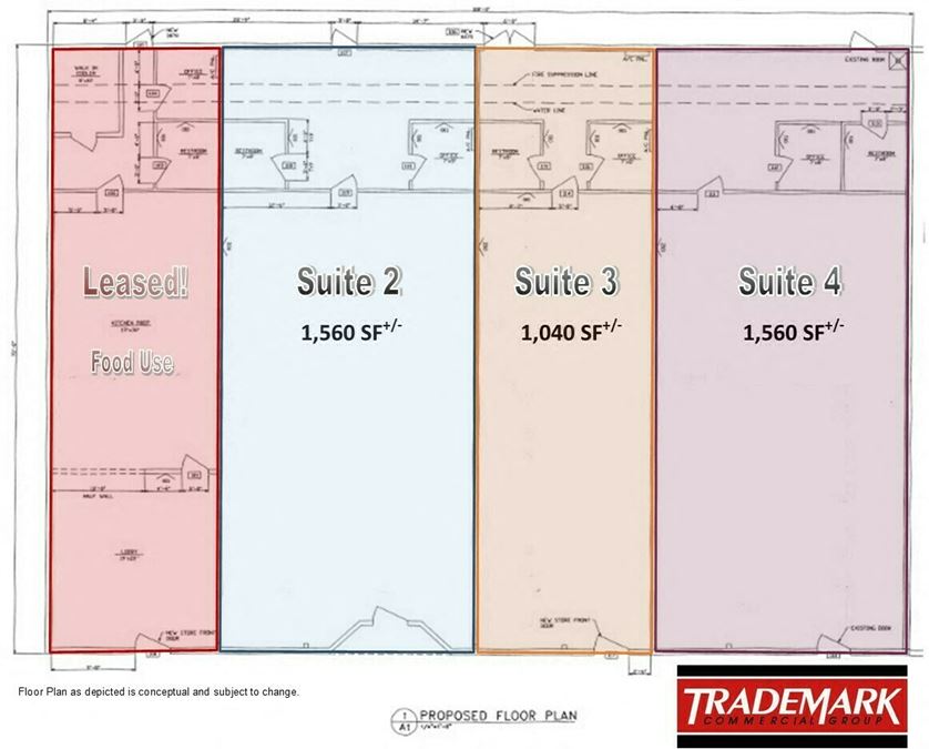 1,500 SF Bay Plaza Retail/Commercial Suite