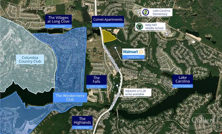 ±13.24 -Acre Multifamily Site with Excellent Visibility on Hard Scrabble Road | Columbia, SC